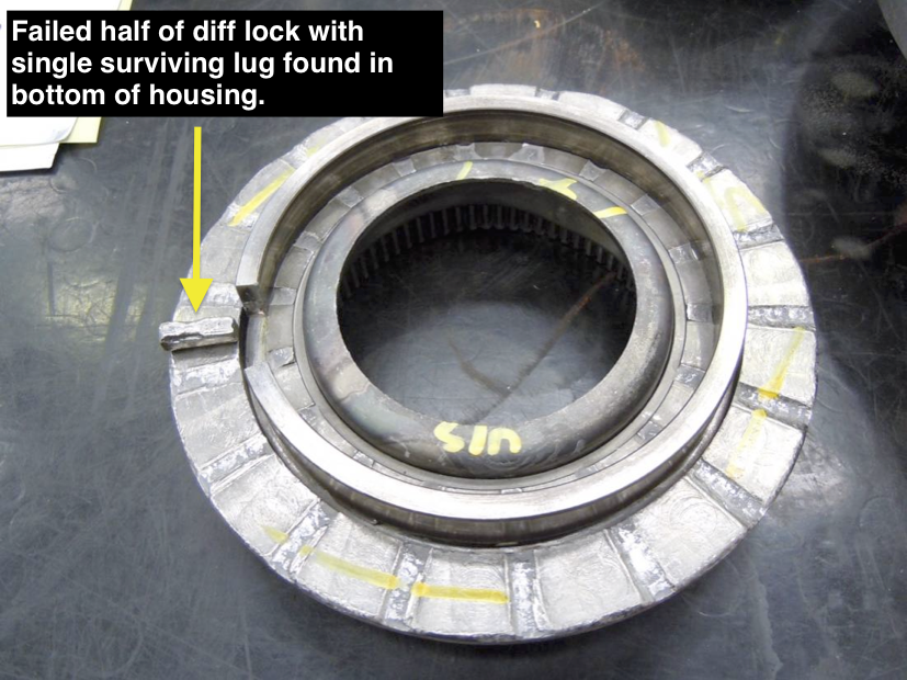 caterpillar failed half of diff lock